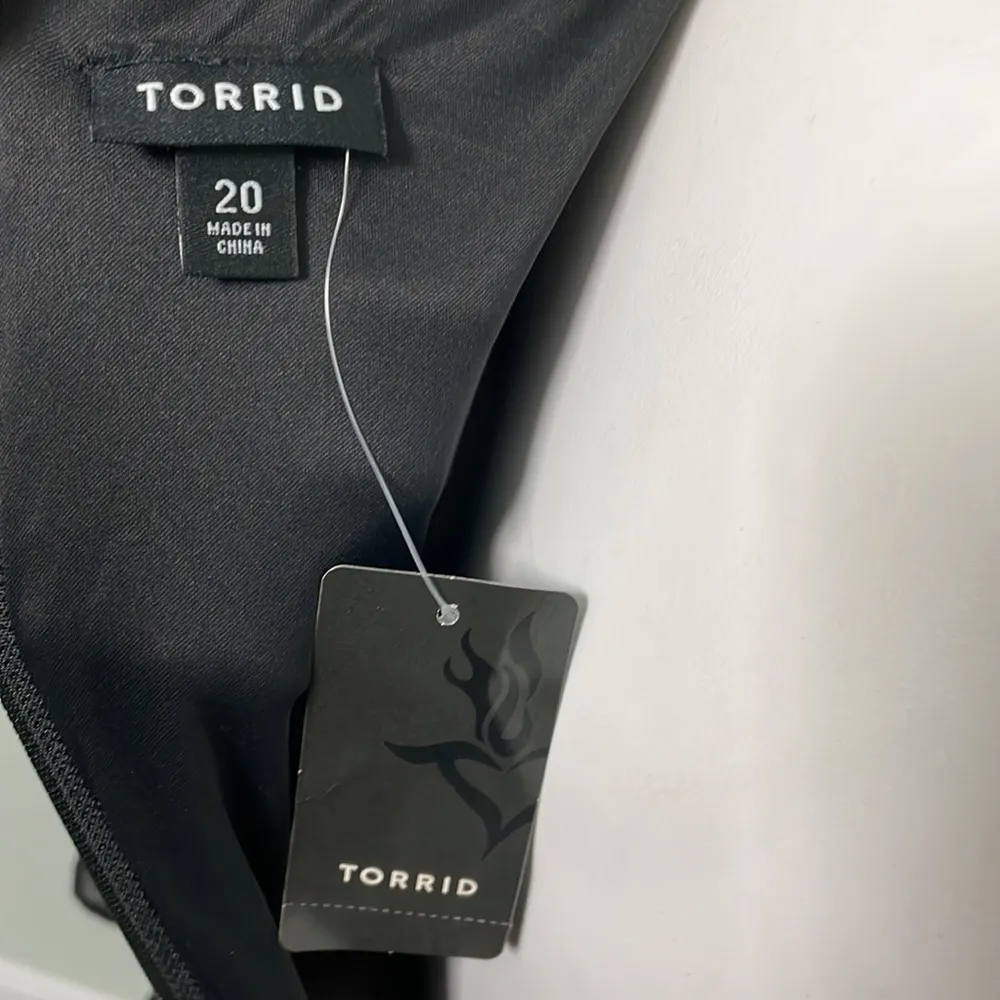 Torrid Women's Black Corset Sheer Velvet Cold Shoulder Dress - Image 7