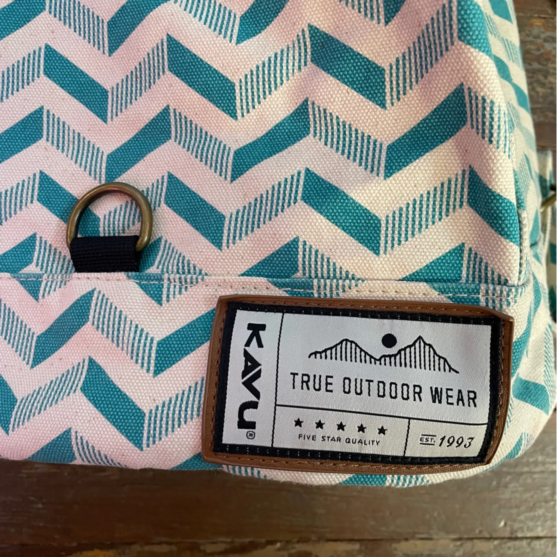 KAVU Free Range Backpack Bucket Style Bag w Pockets, Zippers, Clasps Gorpcore 💛🎀 - Image 5