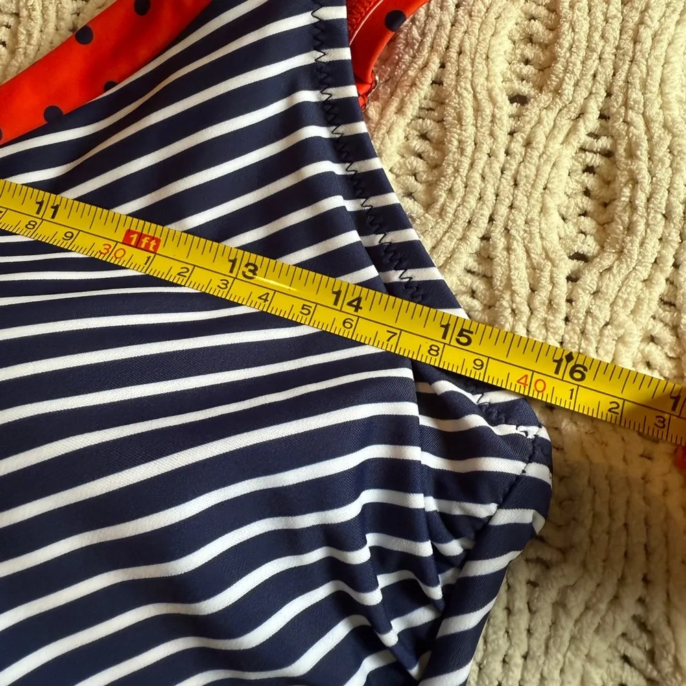 Mazu Swim Navy and Red Striped Women’s One Piece Swimsuit size L Blue Size L - Image 6