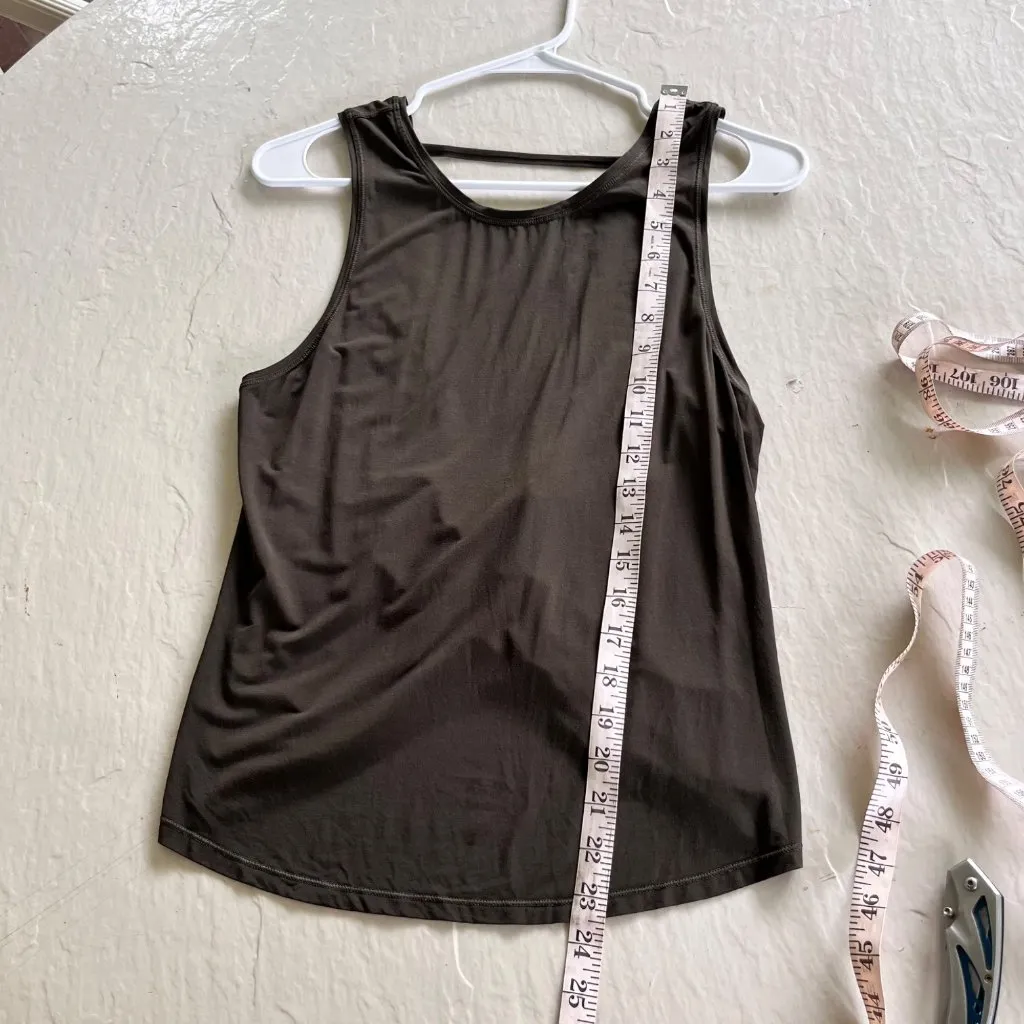 Lululemon Deep Stretch Tank Dark Olive Green Size 2 - Image 8