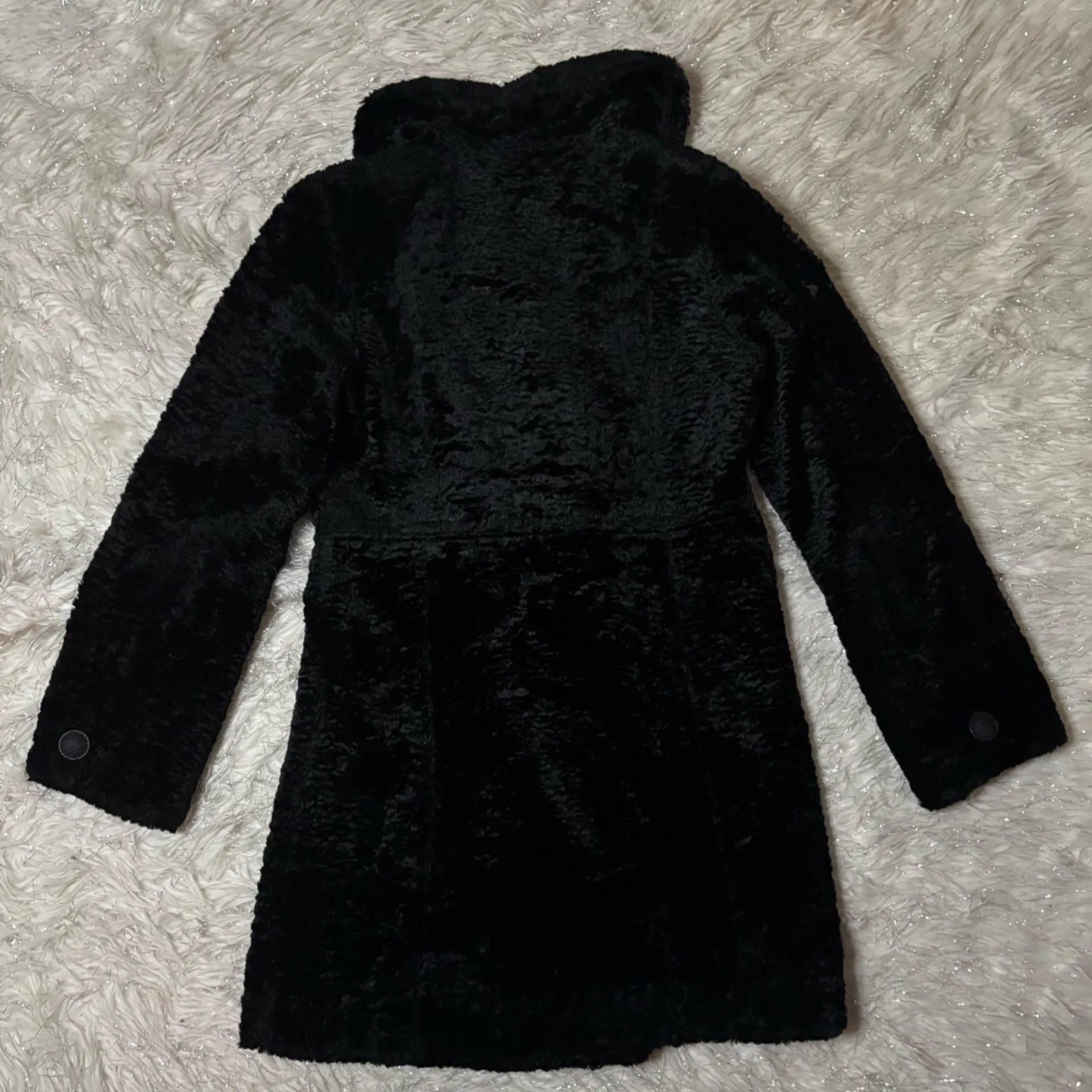 H&M Women’s Black Teddy Bear Jacket Coat Size 8 - Image 6