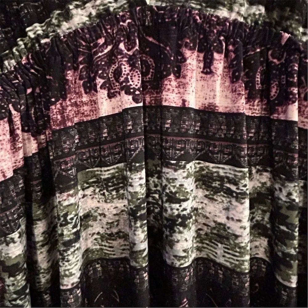 Cristina Love Women's XL V-Neck Short Sleeve Multicolor Boho Dress Y2K style - Image 6