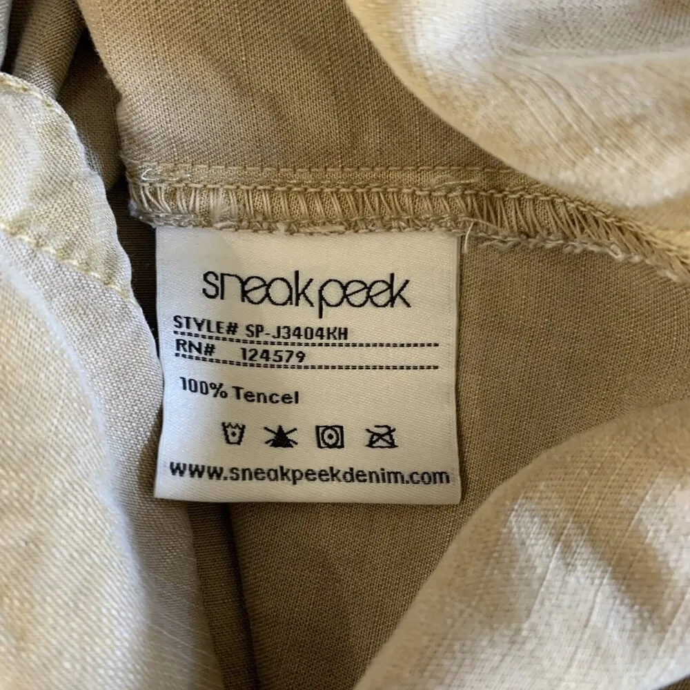 SP‎ Black Label Shirt Dress Brown Medium Button Down Long Sleeve Chic - Image 5