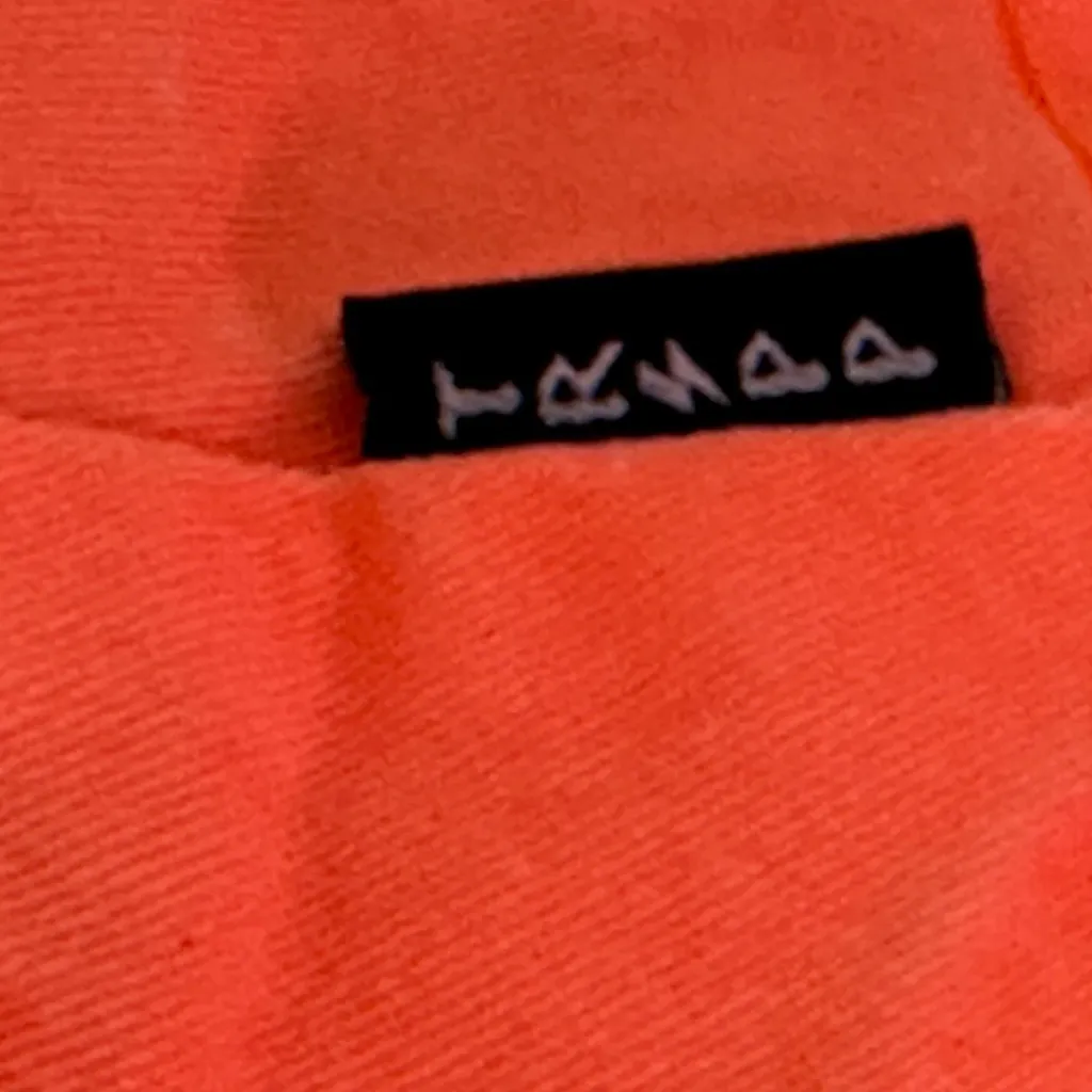 vtg neon orange Tripp NYC daang Goodman denim front zip crop to - Image 6