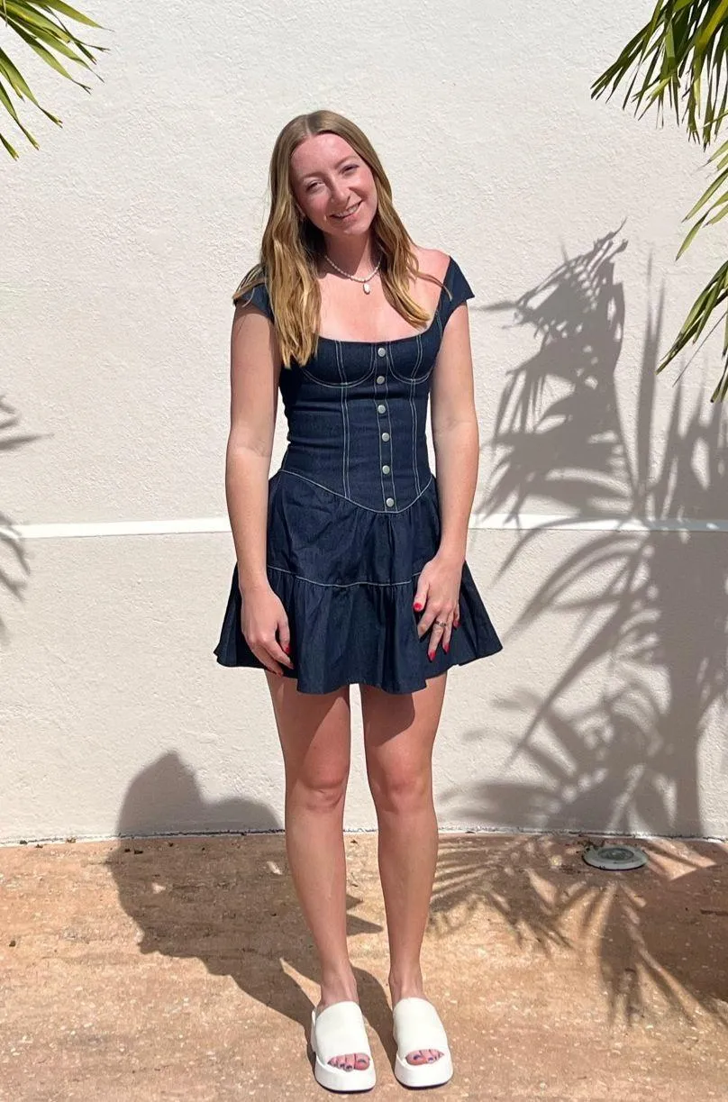 Peppermayo Isabella Denim Bustier Dress - Image 4