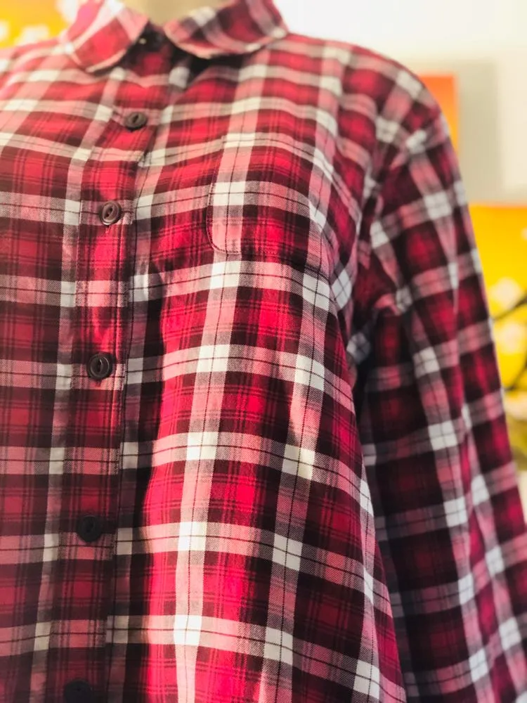 L.L. Bean Women’s Fleece Flannel Shirt Jacket  - Image 4