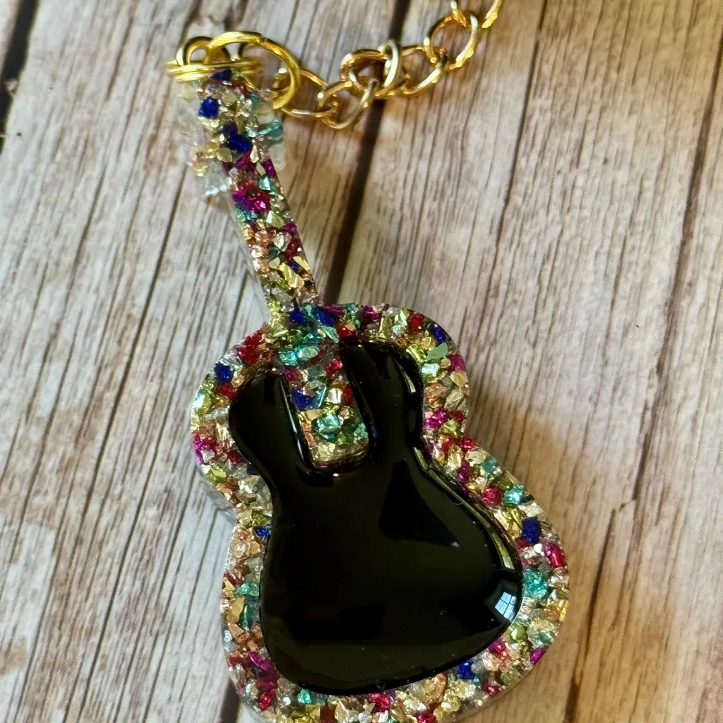 Black and Gold Guitar Key Holder - Image 11