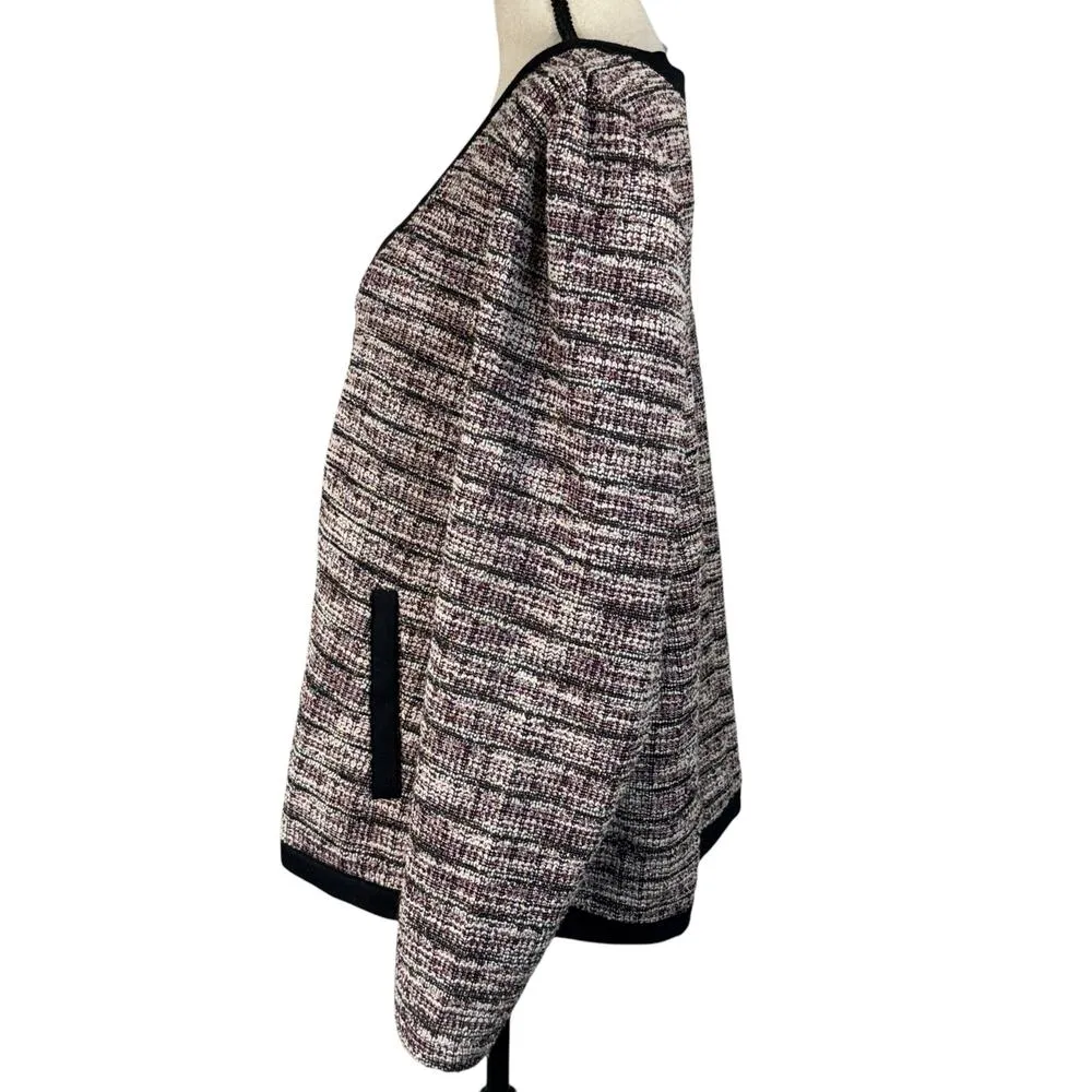 Maurices 2X-Large Blazer Jacket Button-Up V-Neck Long Puff Sleeves Pockets Multi - Image 6