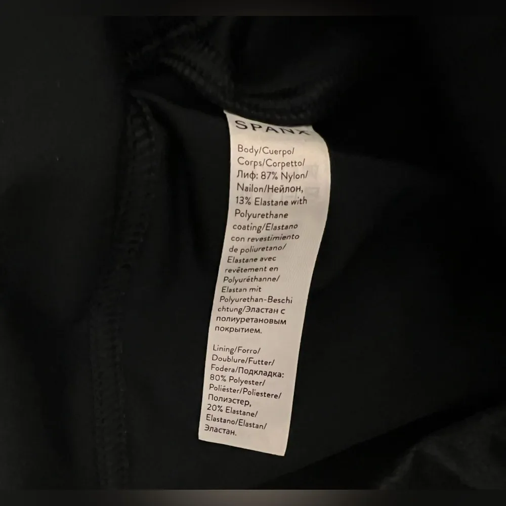 SPANX Metallic Shimmer Liquid Leggings Black Stretch Slimming Shape L - Image 4