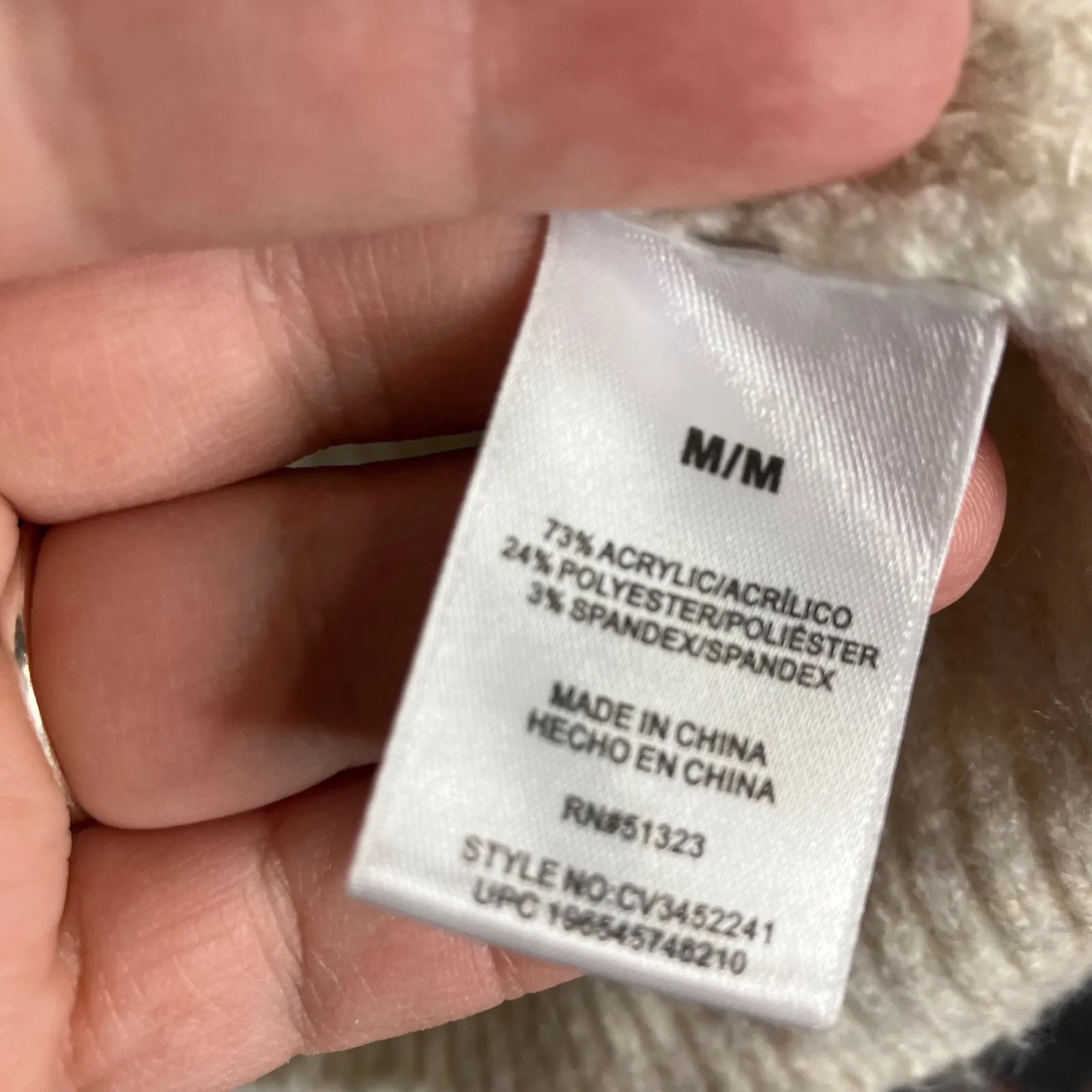 Vince Camuto half zip sweater cream cozy neutral trendy women's size medium - Image 5