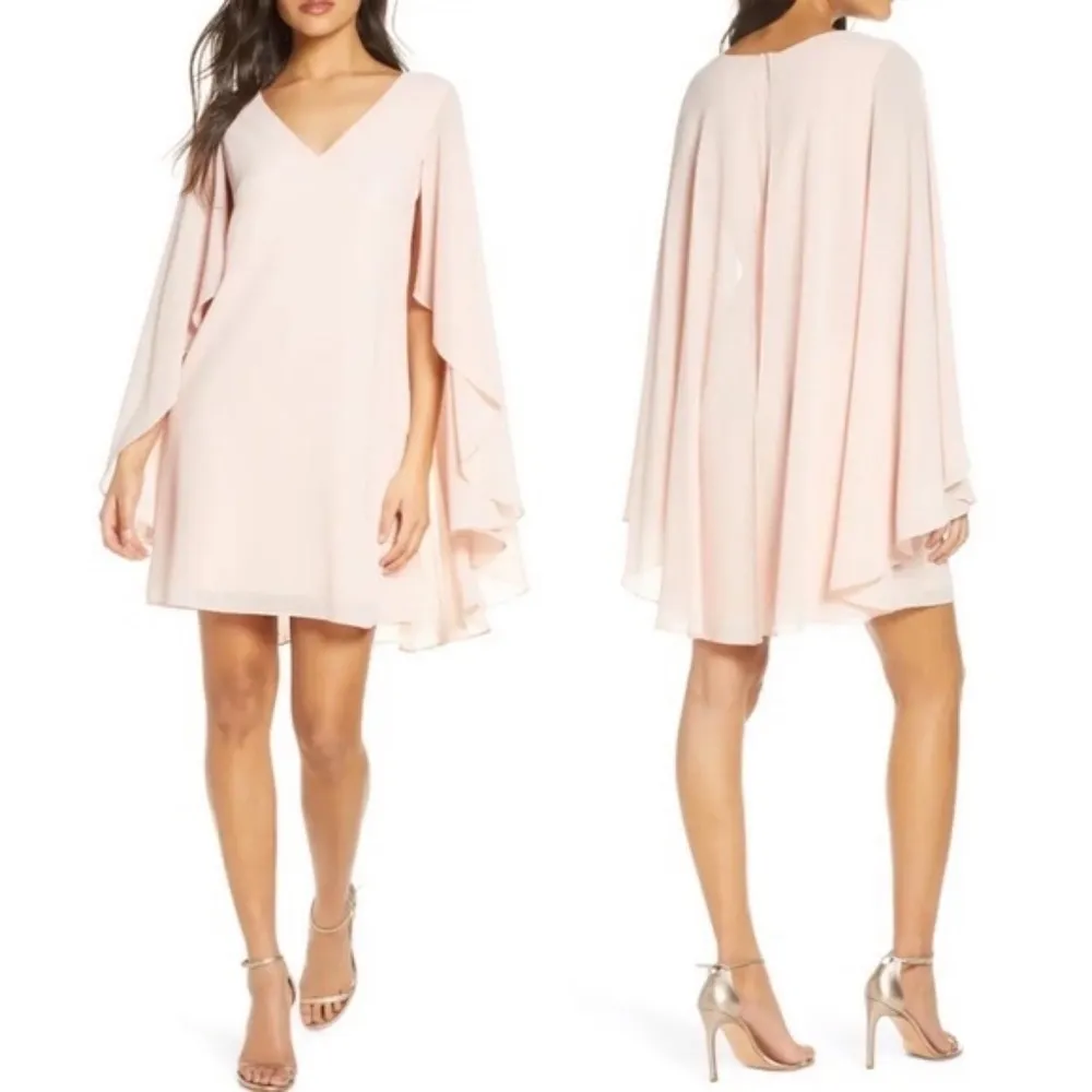Vince Camuto Chiffon Cape Back Dress - Image 7