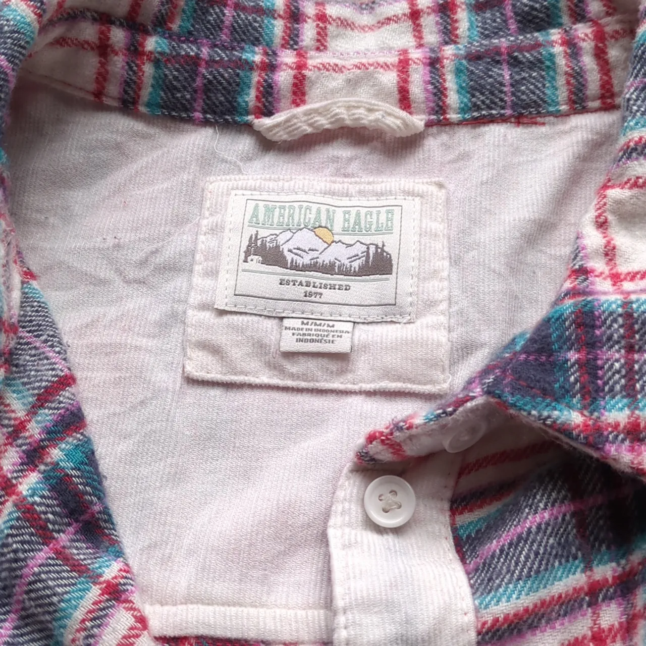 American Eagle Red and White Flannel - Image 2