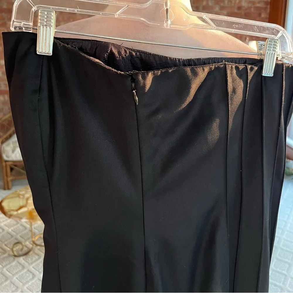 Christina Perrin Dress Evening Strapless Satin Mermaid Train Black 8 Formal - Image 16