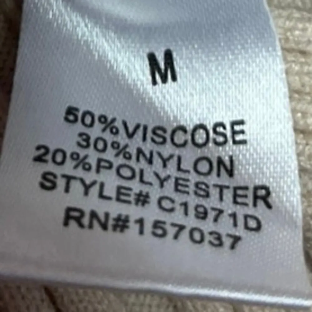 NEW Et Clet Tan Rib Knit Long Sleeve Button Down Mini Shirt Sweater Dress Size M - Image 5