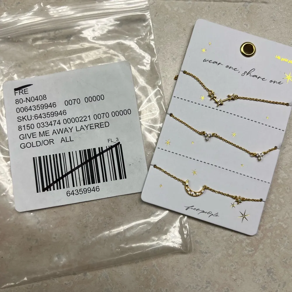 Free people give me away gold layered necklaces - Image 4