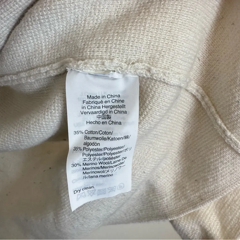 J. Crew Sophie Open Front Sweater Blazer White Medium - Image 5