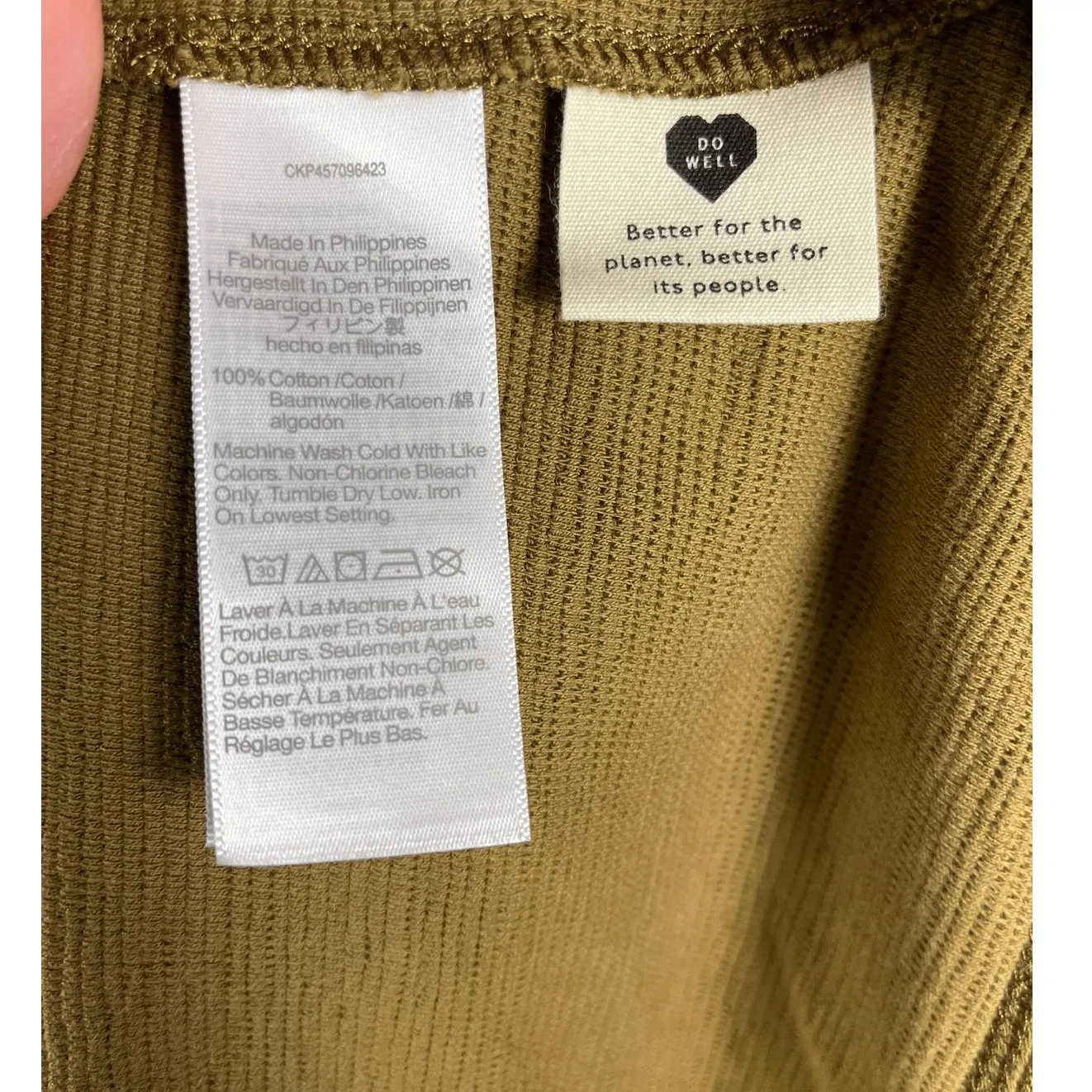 Madewell Olive Green Textured‎ Ponte Balloon Sleeve Mini Dress Size Small - Image 8