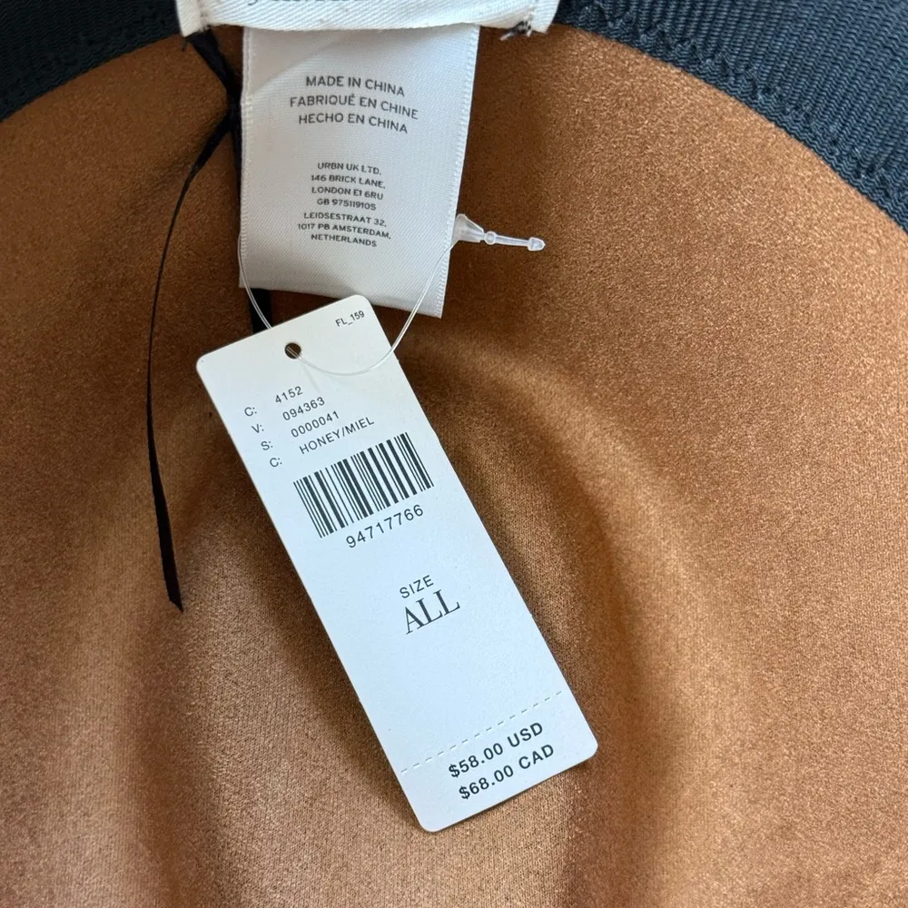 NEW Anthropologie Faux Suede Rancher Hat Honey Brown Cowgirl Western Wide Brim - Image 6