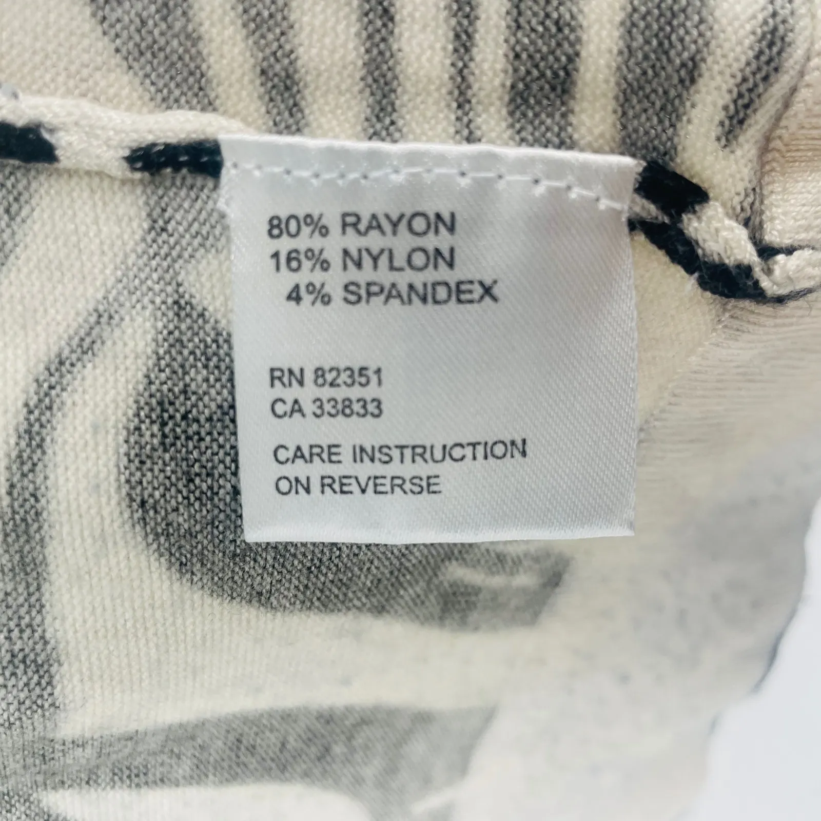 Shu Shu Zebra Print Open Front Cardigan Sweater Size S Ruched Sleeve Y2K Animal Black - Image 6