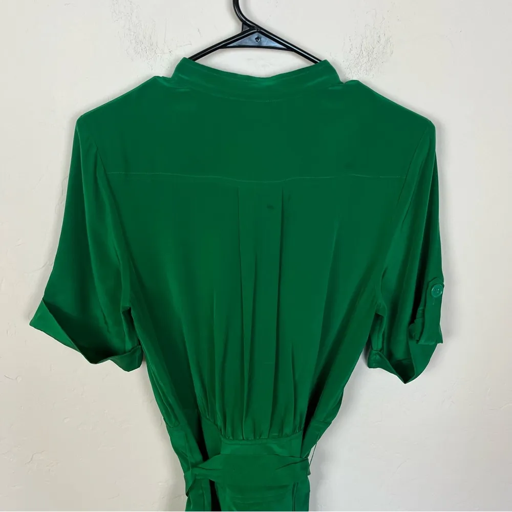 Marc by Marc Jacobs  Stara Silk Romper in Emerald Green - Image 8