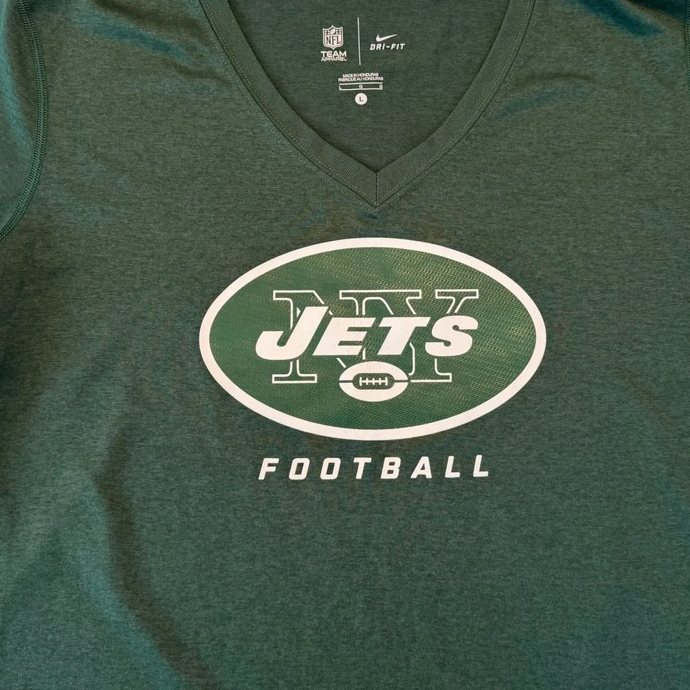 Nike NFL Team Apparel Jets New York Football Shirt T-shirt Large Green White - Image 5