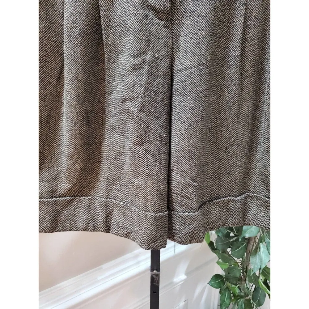 Loft Ann Taylor Women's Brown Wool & Polyester Casual Bermuda Short Zero Size - Image 3