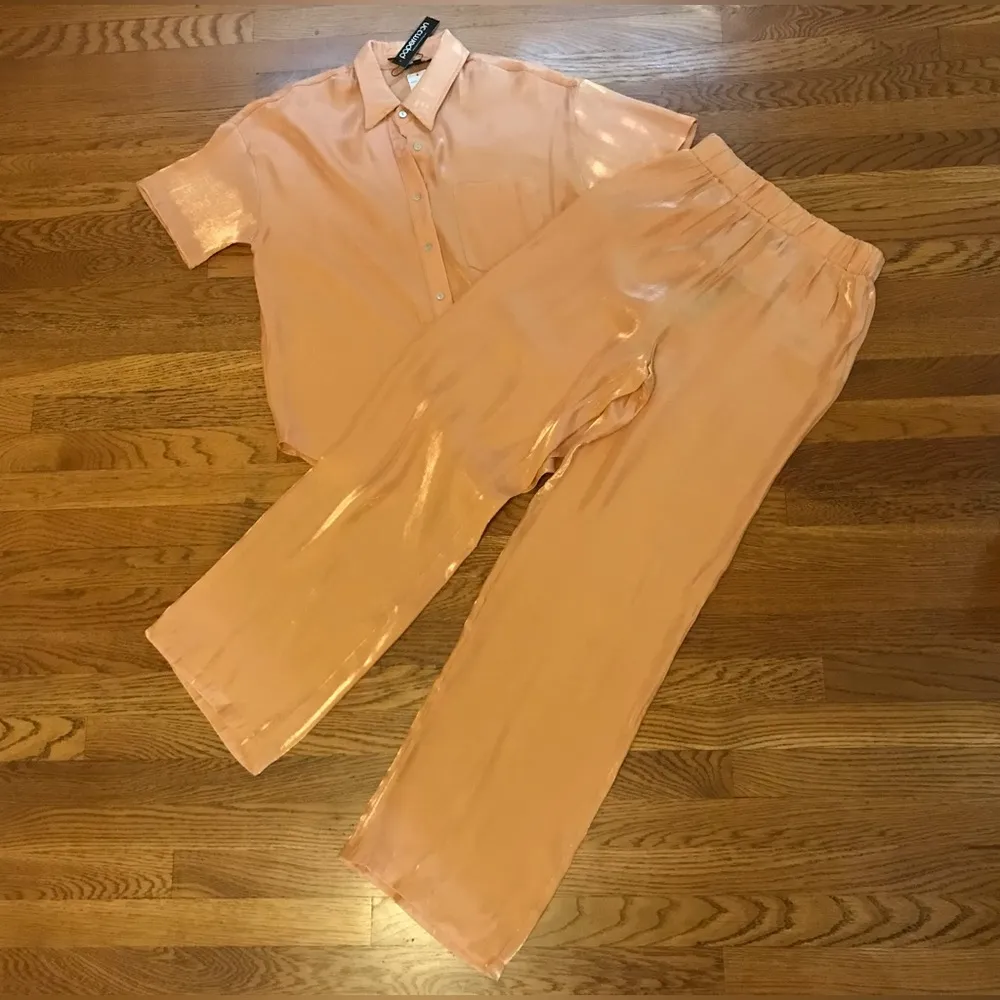NWT playful two piece set melon/salmon size S - Image 5