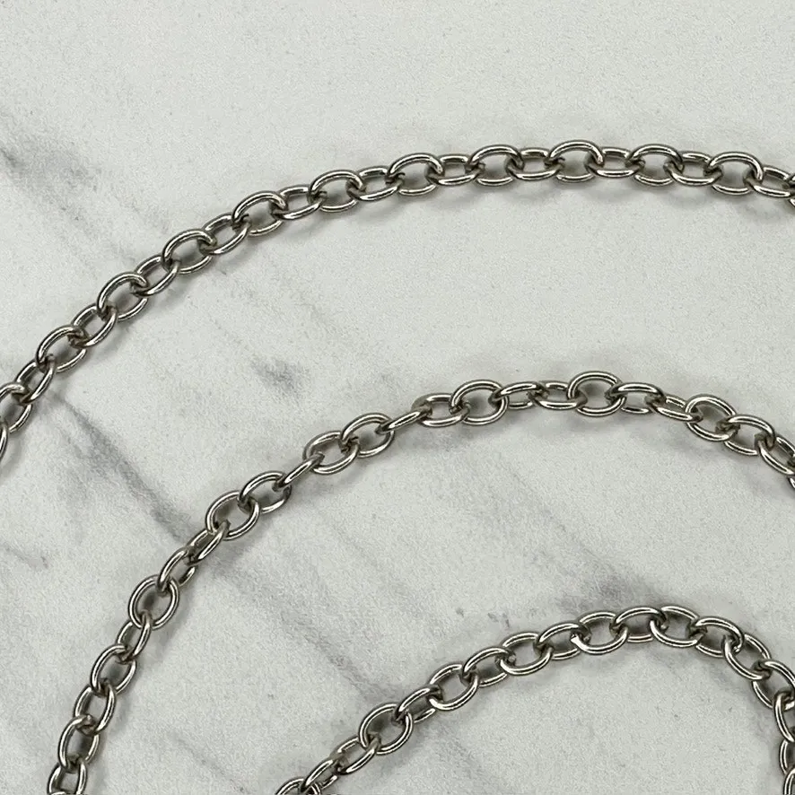 Silver Chain Link Purse Strap Replacement 46" Handbag Shoulder ✨ - Image 3