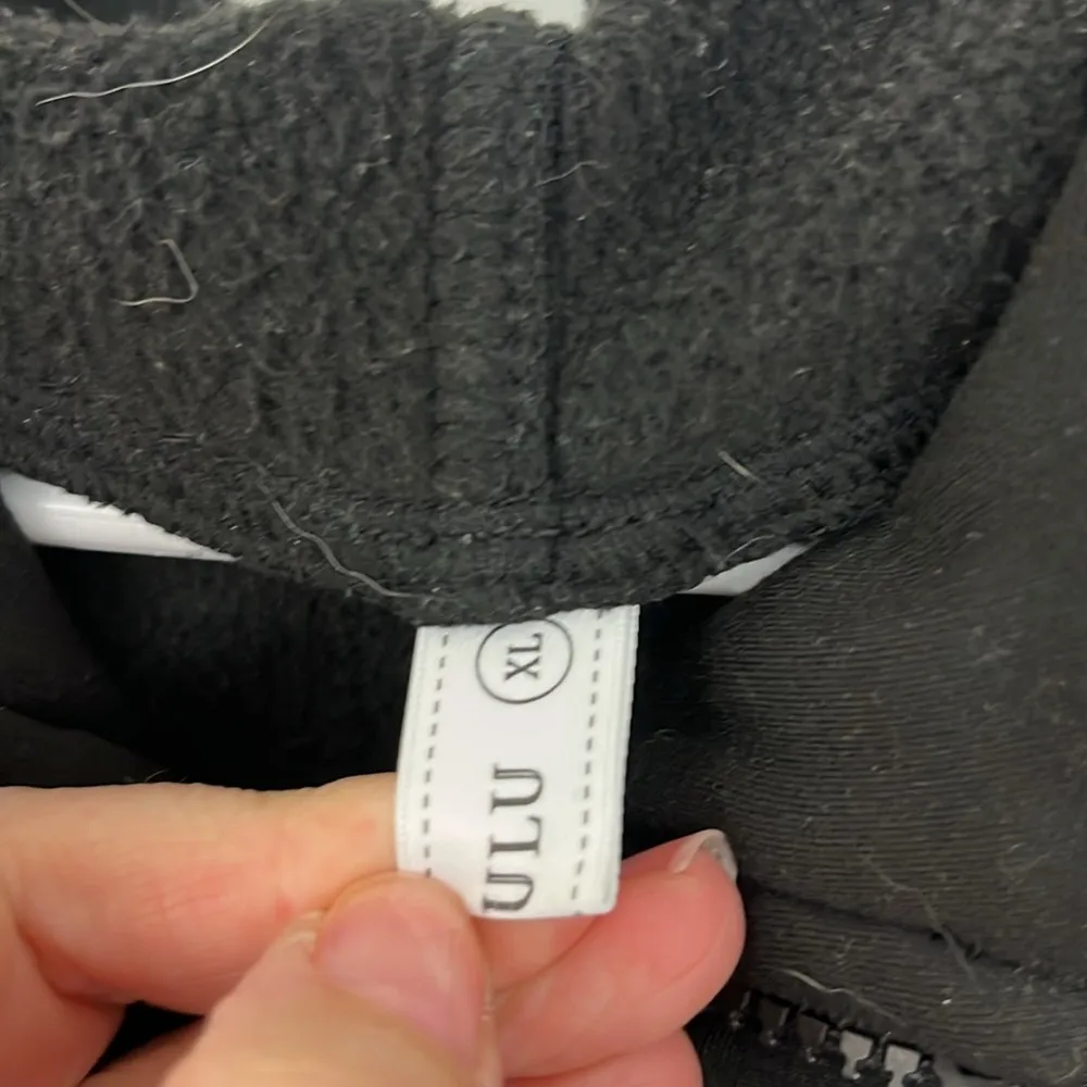 Amazon Laslulu XL Black Oversized Quarter-Zip Hoodie Sweatshirt with Pocket - Image 7