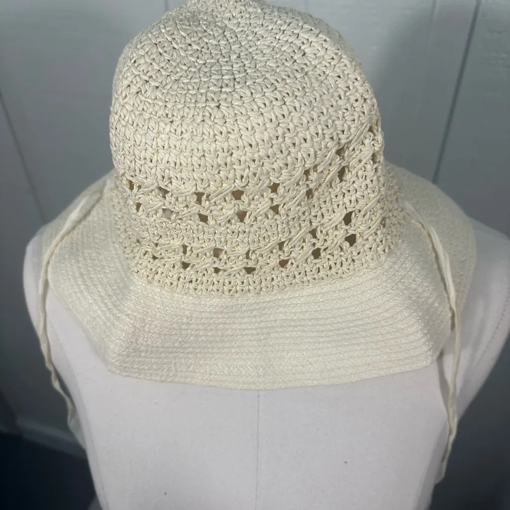 Fisherman Hat Hollow out Bucket Hat Crochet Wide Brim Bucket Hat Crochet - Image 3