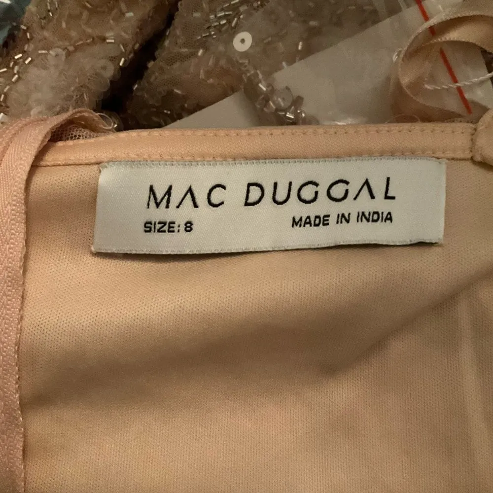 MAC DUGGAL 5500 Womens Embellished Bateau Neck Cap Sleeve Gown Dress - Image 16