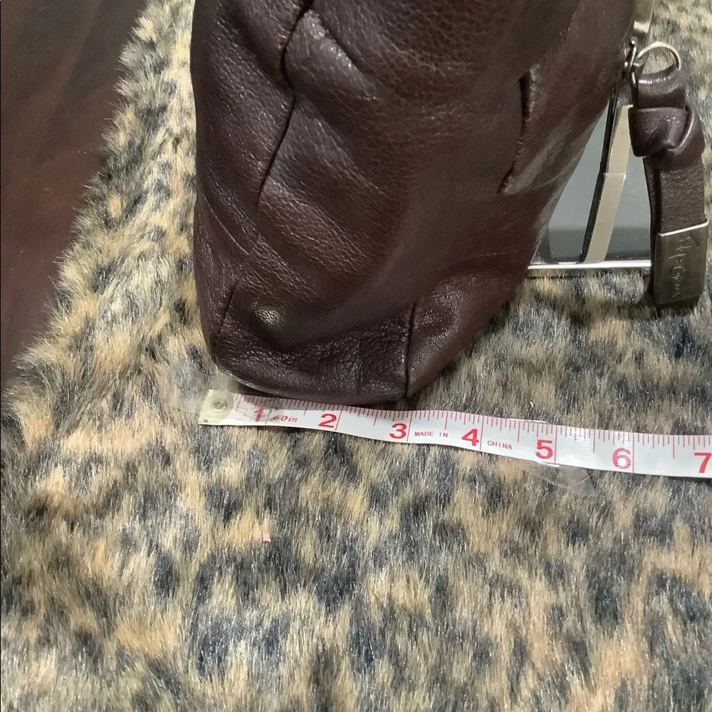 FOLEY AND CORRINA CHOCOLATE BROWN LEATHER BAG - Image 3