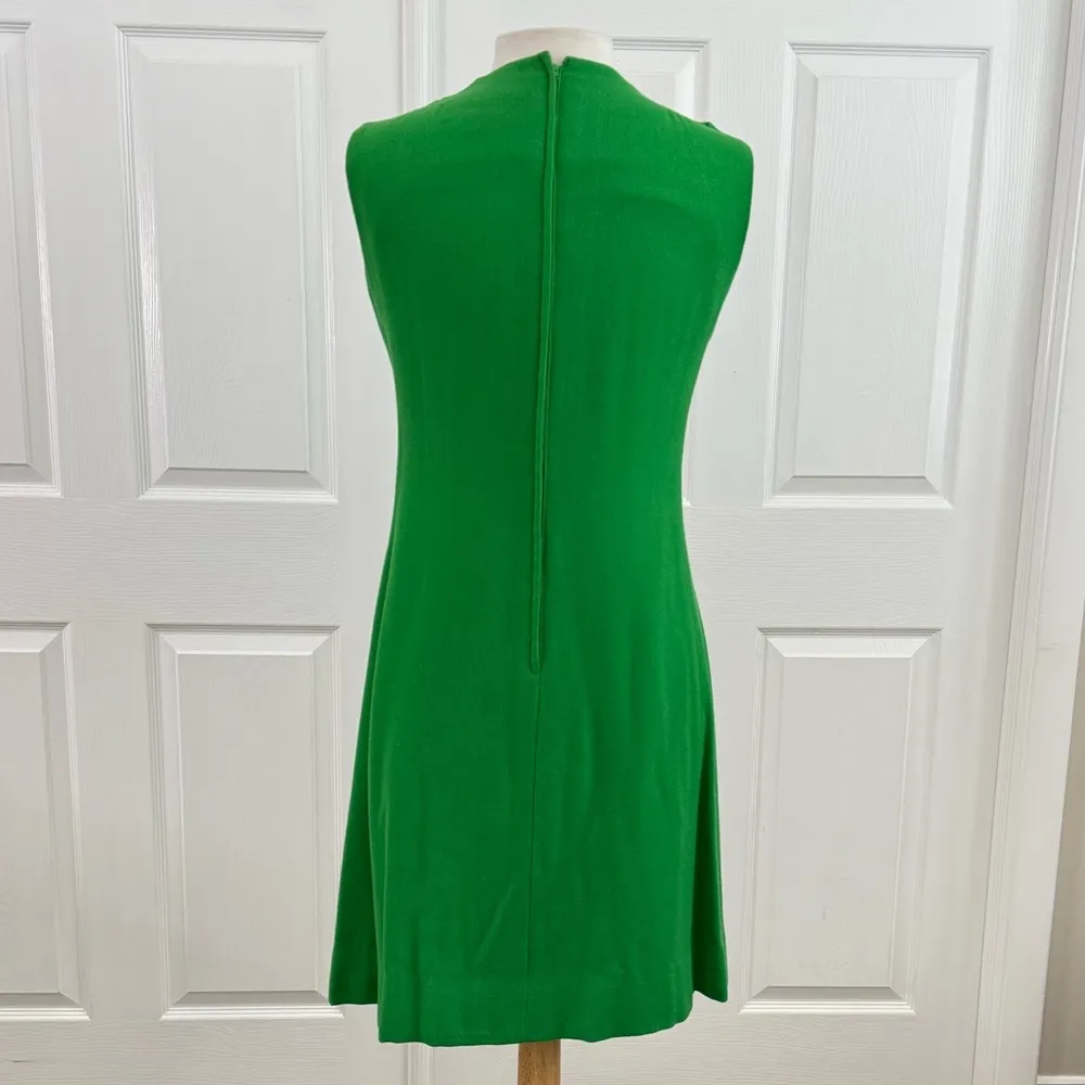 Vintage Dress Shift Green Short USA Union Tag 60’s 70’s S Small 4 6 M Medium 8 - Image 4