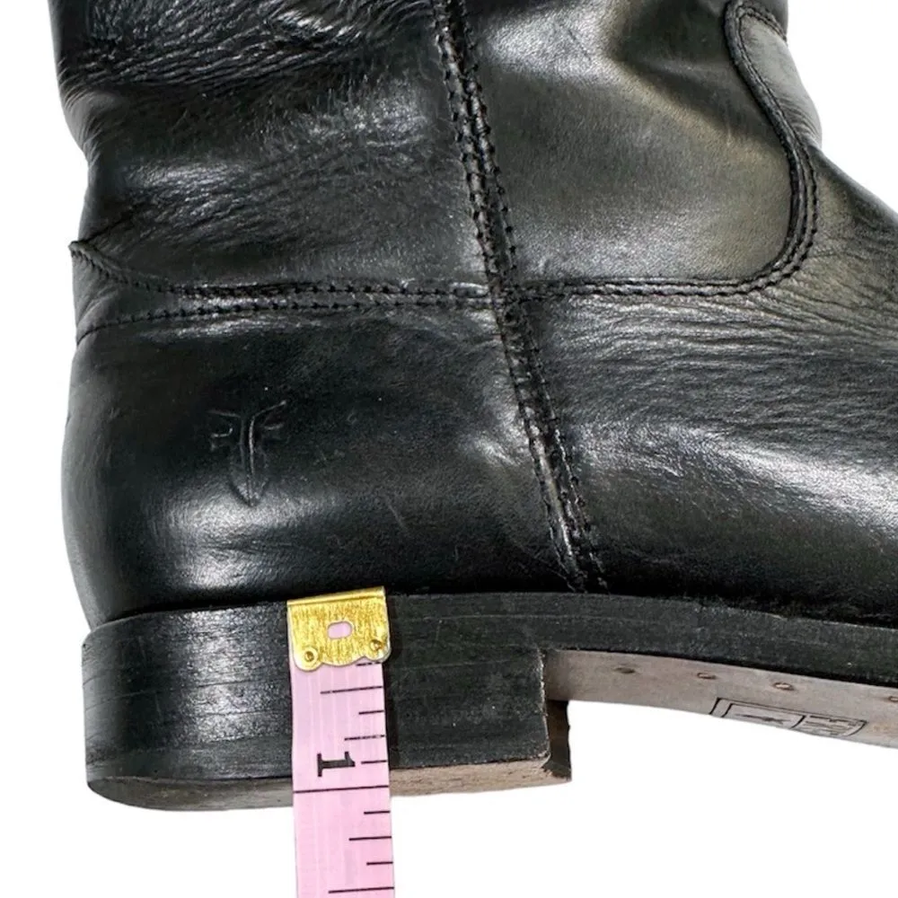 Frye Melissa Button Leather Riding Slip On Mid Calf Boots 77167 Women’s Size 6 - Image 12