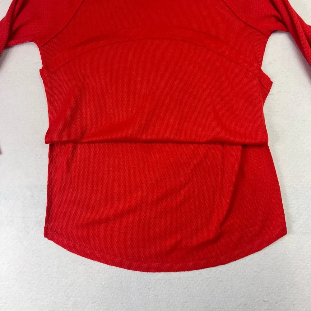 We The Free Free People Pullover Top Womens Thermal Small Oversized Orange Boho - Image 6