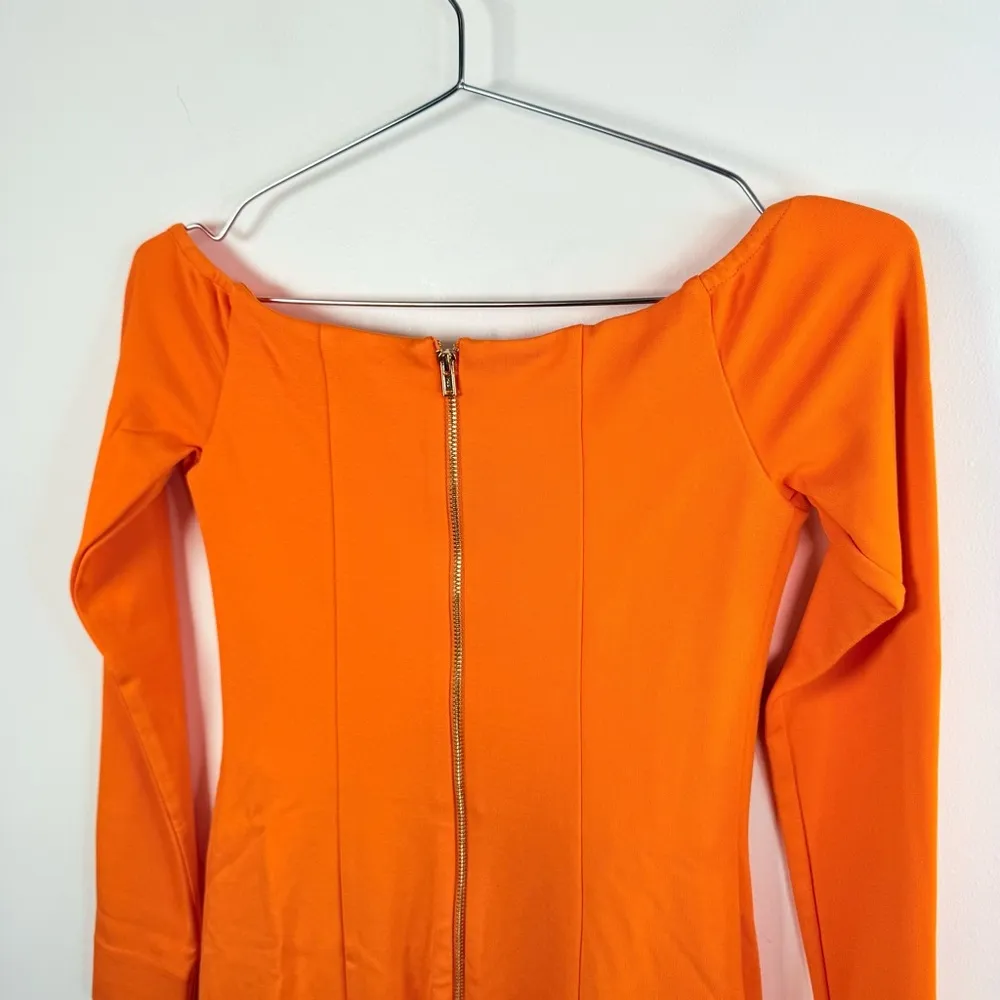 Michael Costello x REVOLVE Orange Miki Mini Dress - Image 5