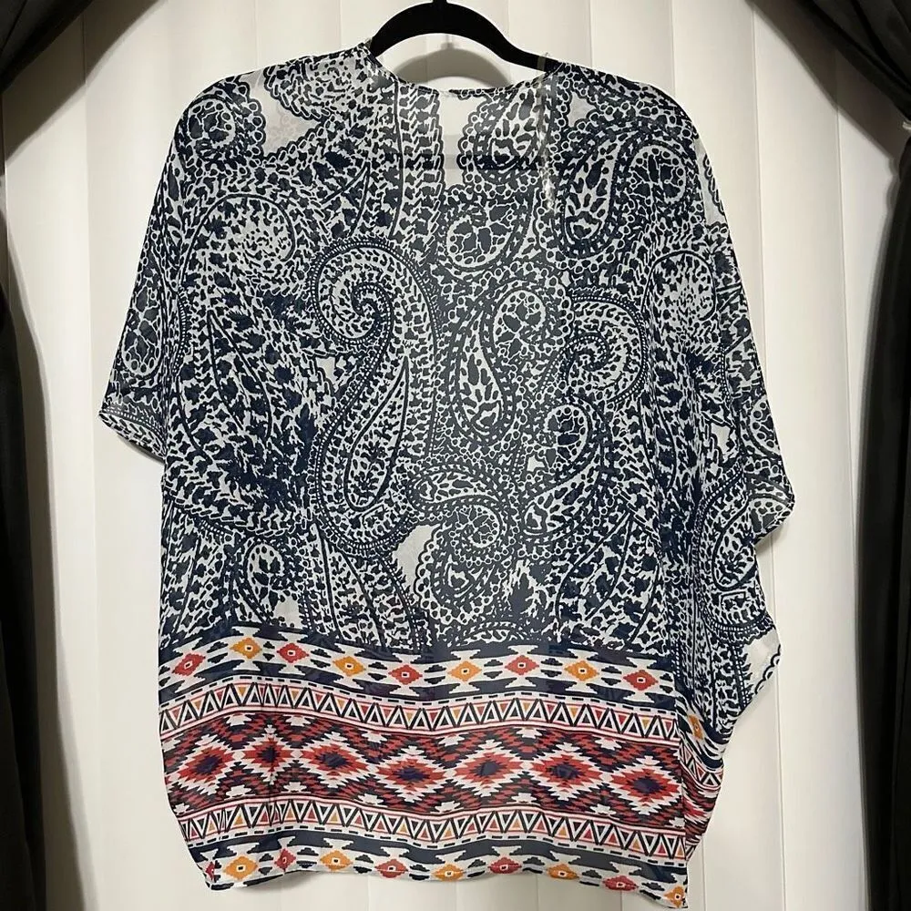 Sheer swimsuit cover up or sheer lightweight cardigan match with jeans and tank Size XS - Image 4