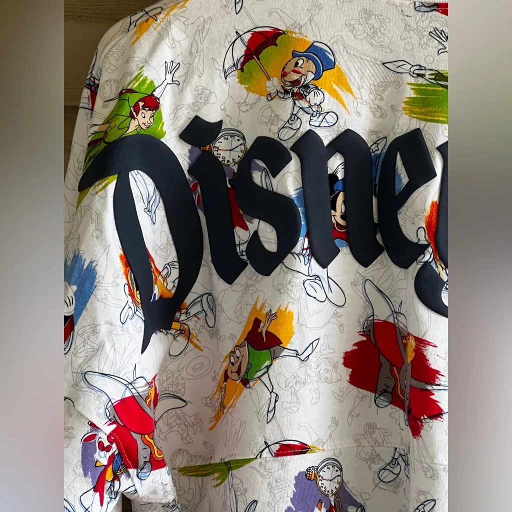Disney Parks Ink & Paint Spirit Jersey featuring classic animated characters White Size M - Image 11