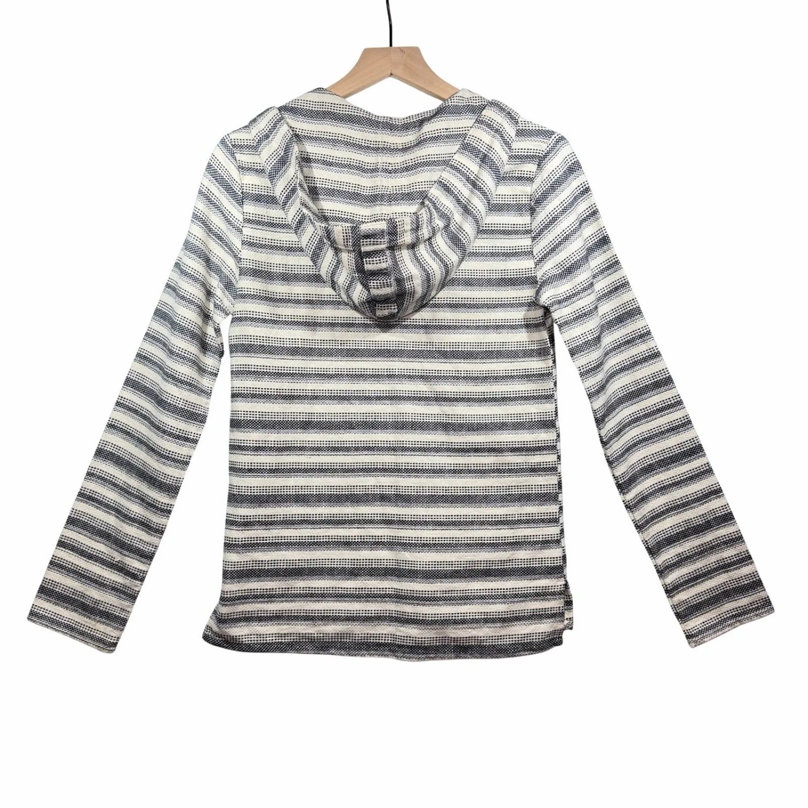 Roxy Baja Beach Canvas Poncho Striped Tequila Hoodie Women’s Size XS - Image 2