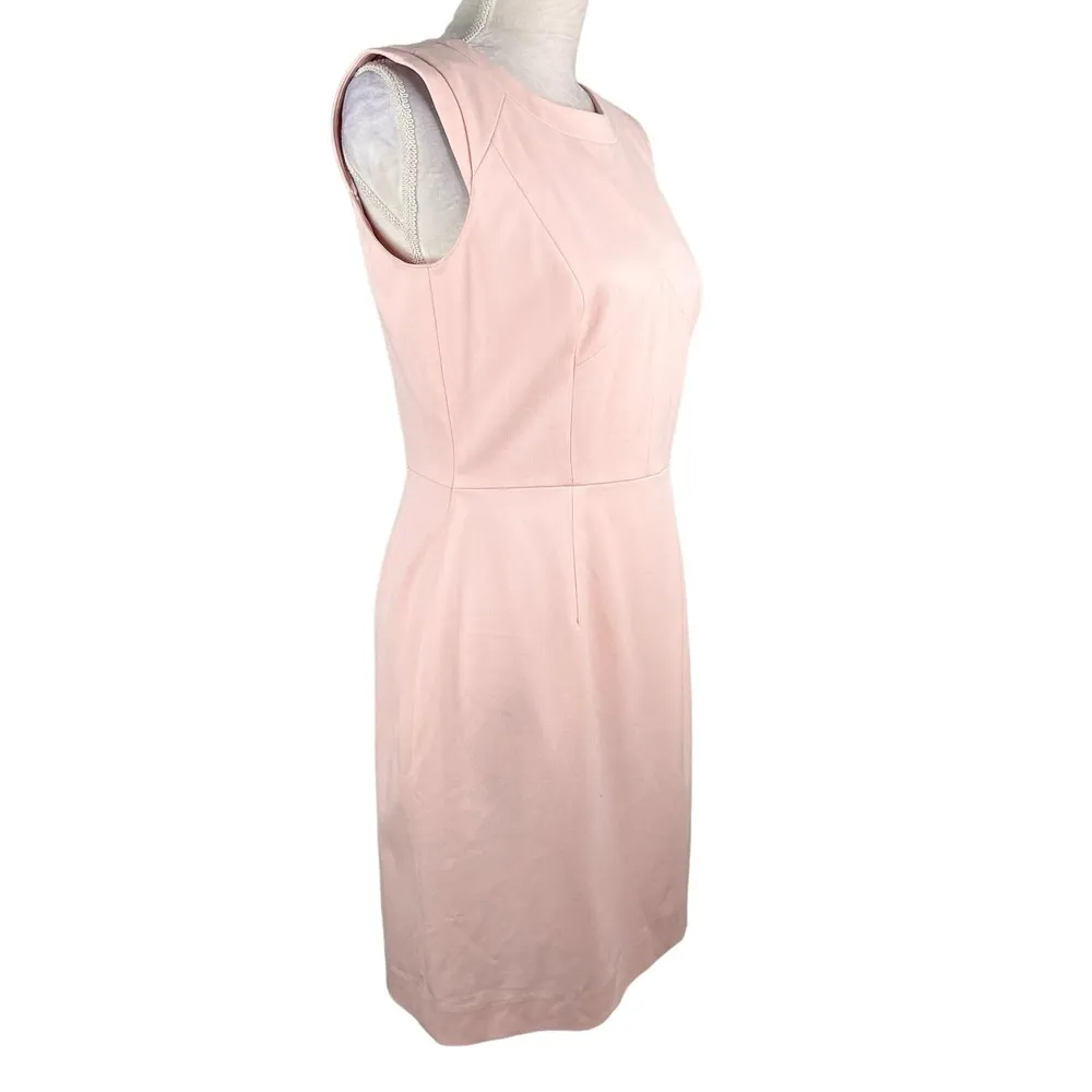 Gianni Bini Dress 6 Pink Cap Sleeves Sheath Lined Back Zipper - Image 13