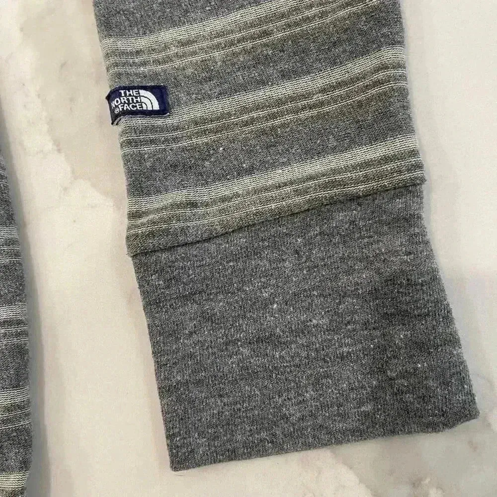 The North Face Gray Long Sleeve Striped Pullover Knit Top/ Dress Women's Medium - Image 3