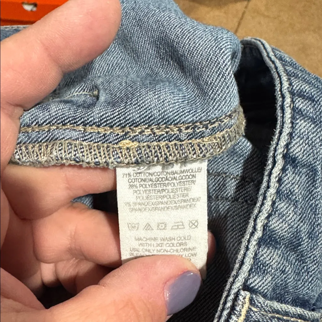 Free People Jeans Womens 26 Blue Denim Pockets Mid Rise Flared Grunge Hippie Y2K - Image 7