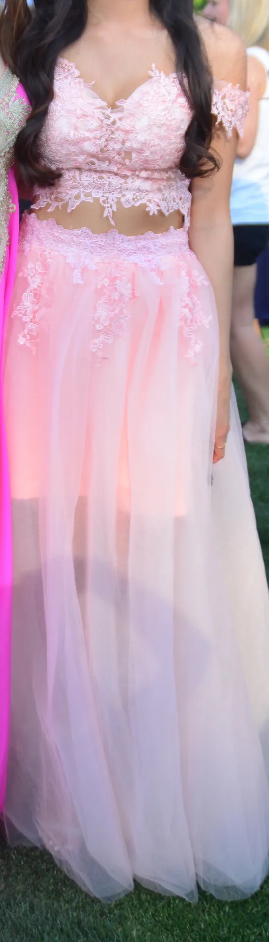 Prom Dress Two Piece Pink Size 2 - Image 3