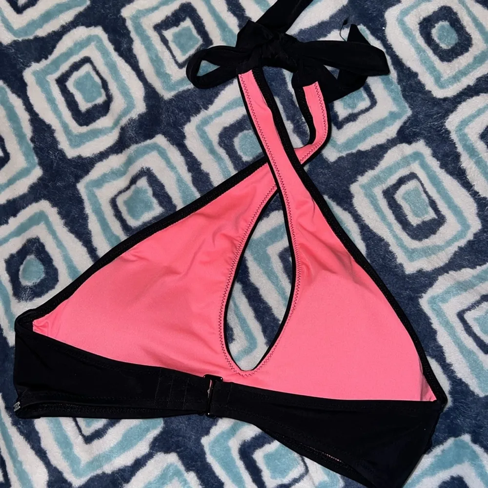 Victoria’s Secret Pink Wrap Up Criss Cross Black Top - Image 6