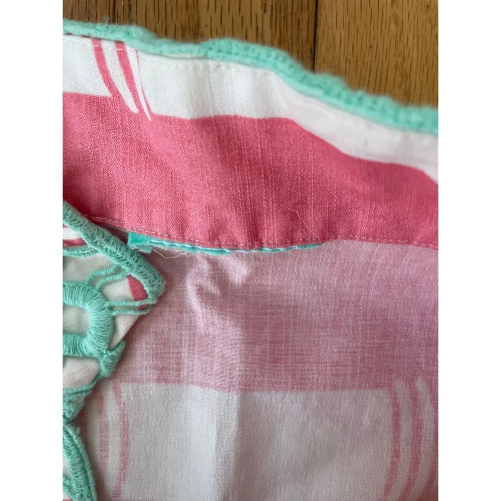 Sail to Sable STS Women's Pink And White Striped Sleeveless Dress V-Neck Size S - Image 3