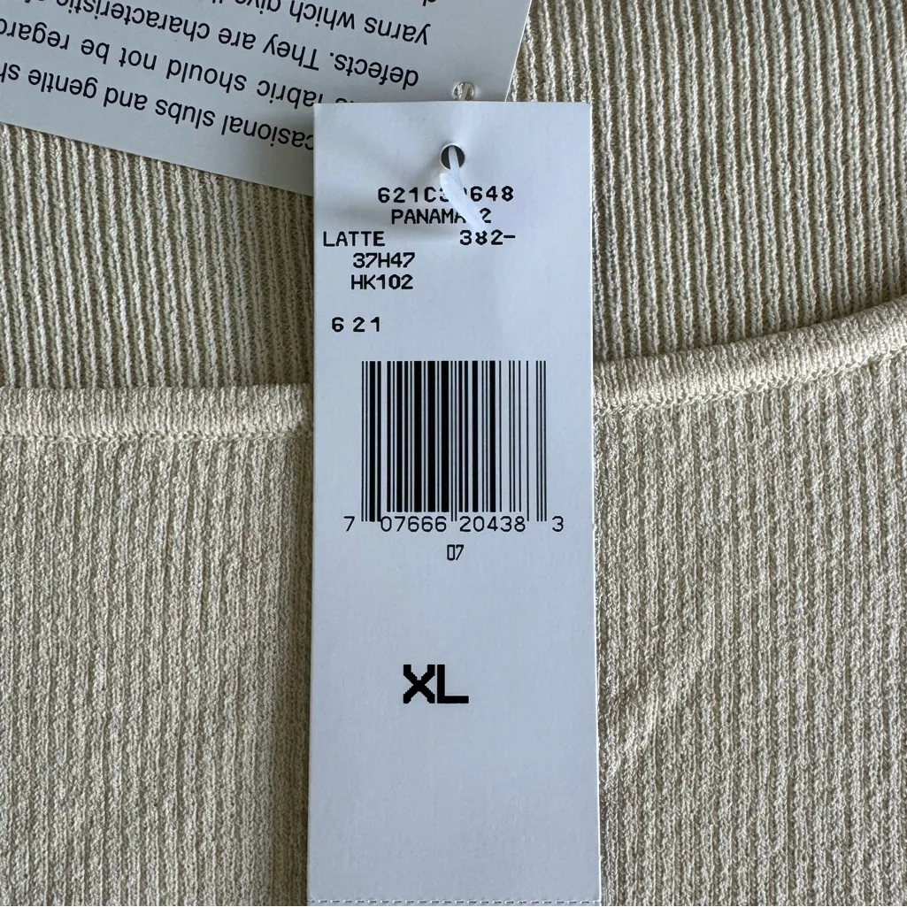 Jones New York Butter Yellow Ribbed Square Neck Sleeveless Knit Top Size XL New - Image 6