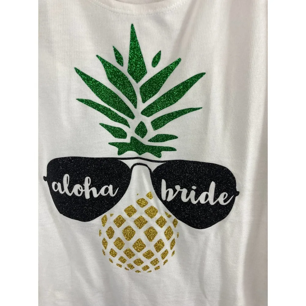 Next Level Aloha Bride Racerback Tank Size Medium - Image 2