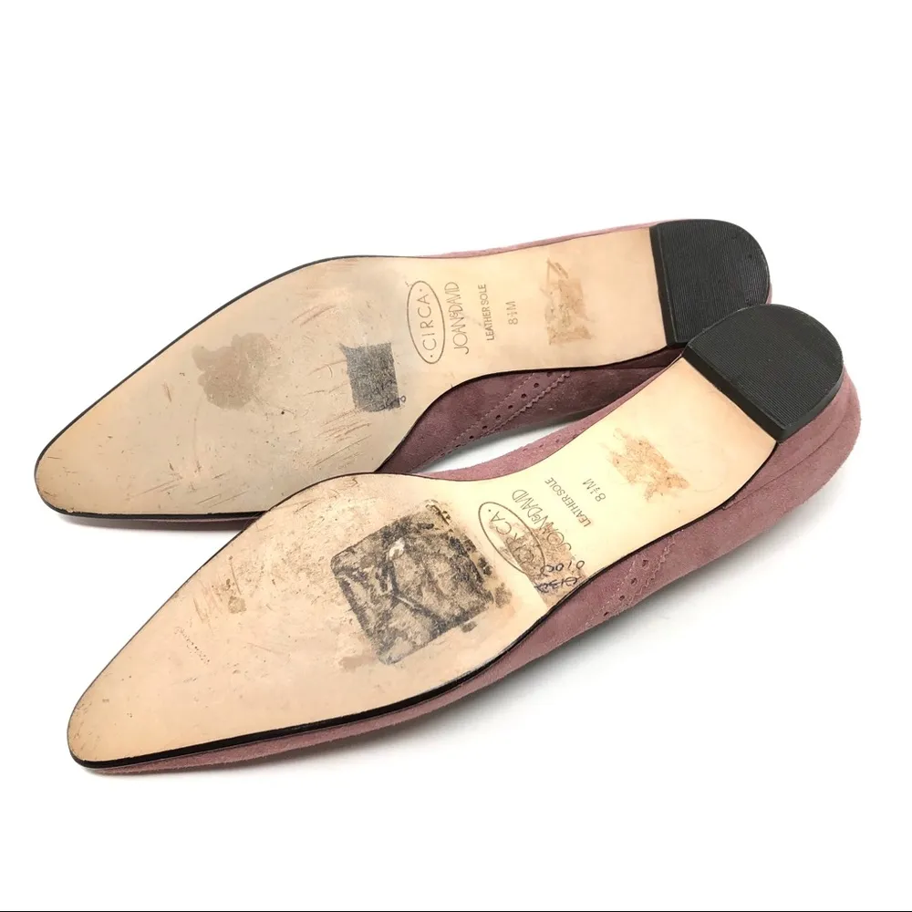 JOAN & DAVID dusty rose suede flats, size 8.5 - Image 7
