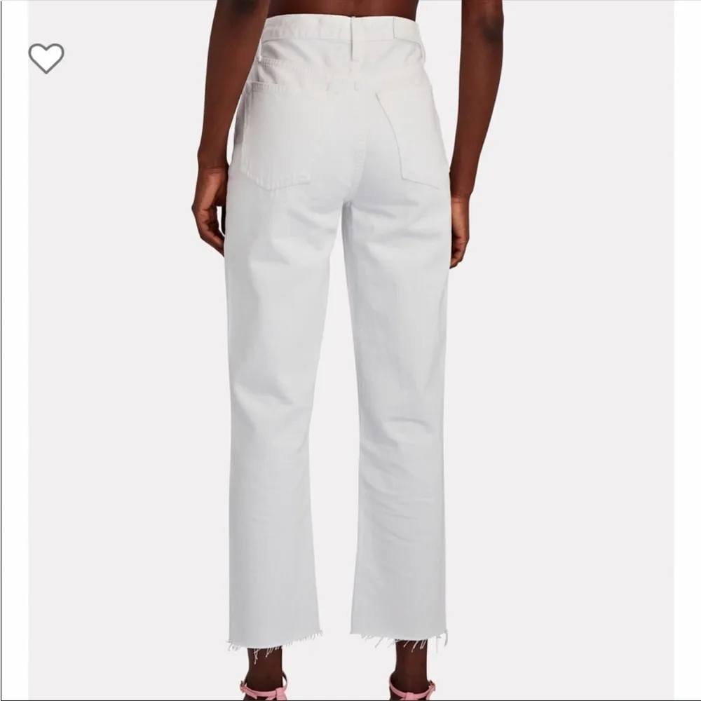 RE/DONE 70s High-Rise Stove Pipe Jeans White Destroyed High Waisted Size 30 - Image 3
