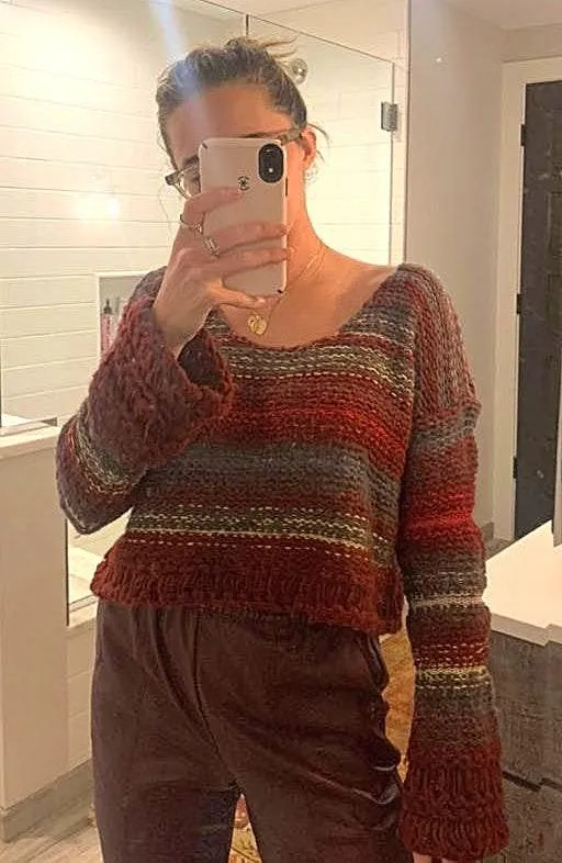 Free People Cropped Knit Sweater - Image 2